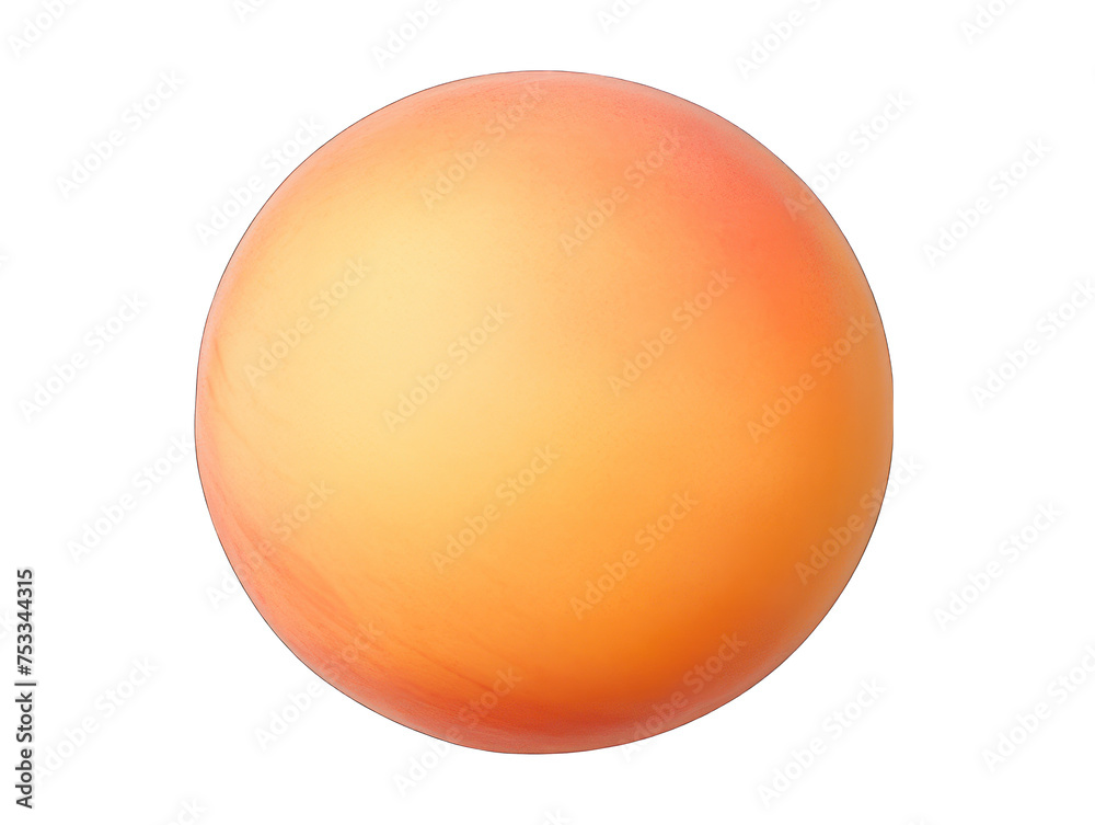 peach isolated on transparent background, transparency image, removed background