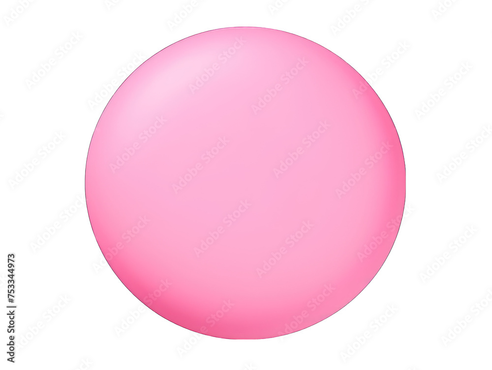 pink round blank circle isolated on transparent background, transparency image, removed background