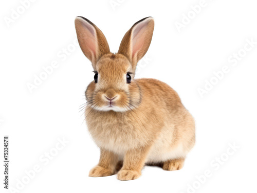 rabbit isolated on transparent background, transparency image, removed background