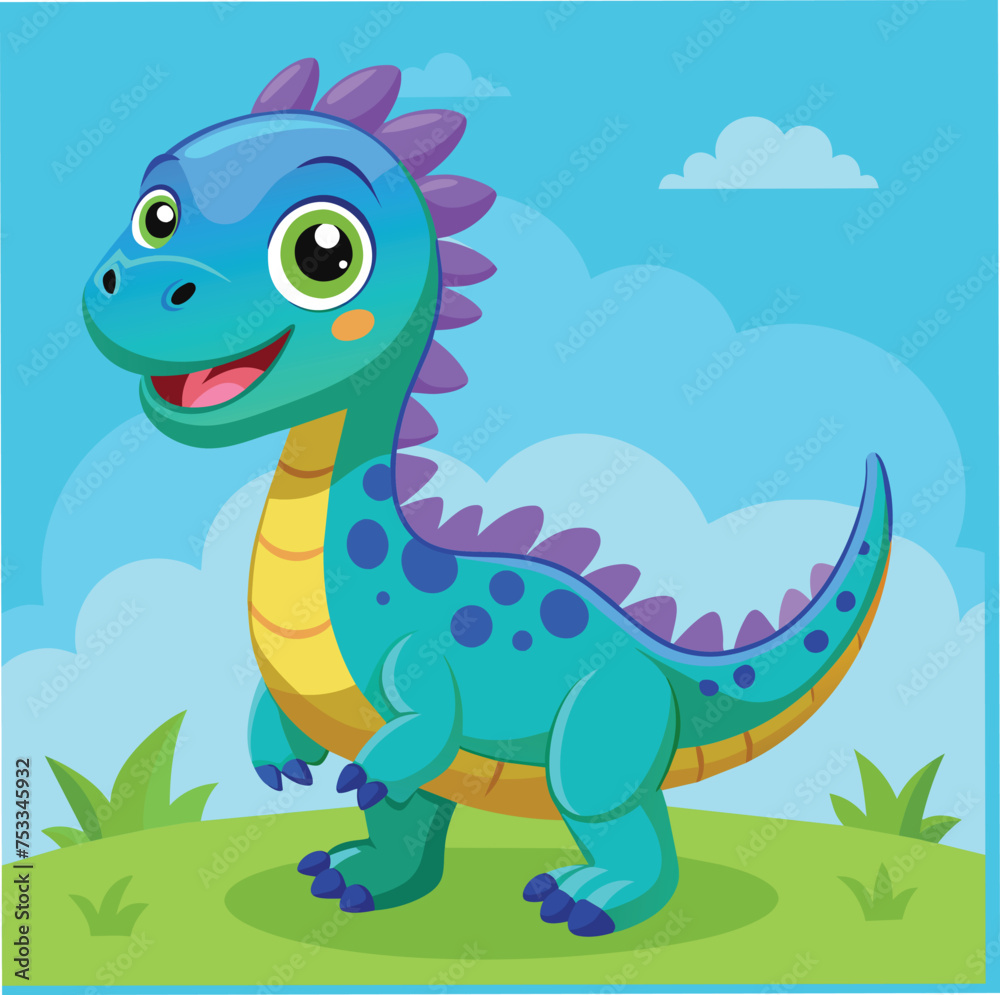 Fototapeta premium cute baby dragon vector