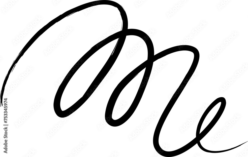 Spiral and swirl brush strokes. Design decoration Spiral and swirl brush strokes. Design decoration