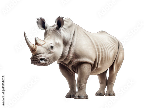 rhino isolated on transparent background  transparency image  removed background