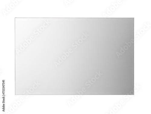silver blank paper isolated on transparent background, transparency image, removed background