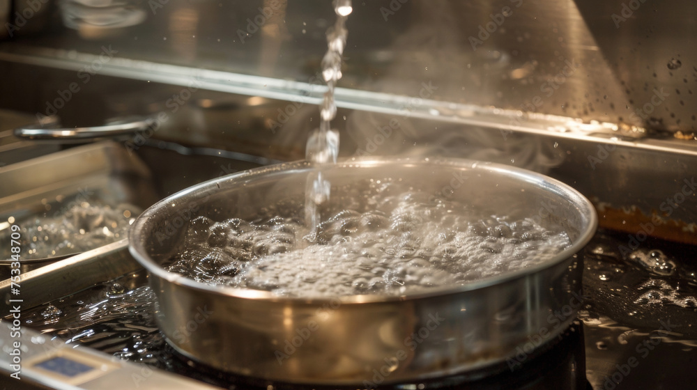 A small water pan sits above the heating element adding moisture and flavor to the food as it cooks. A small water pan sits above the heating element adding moisture and flavor to the food as it cooks.