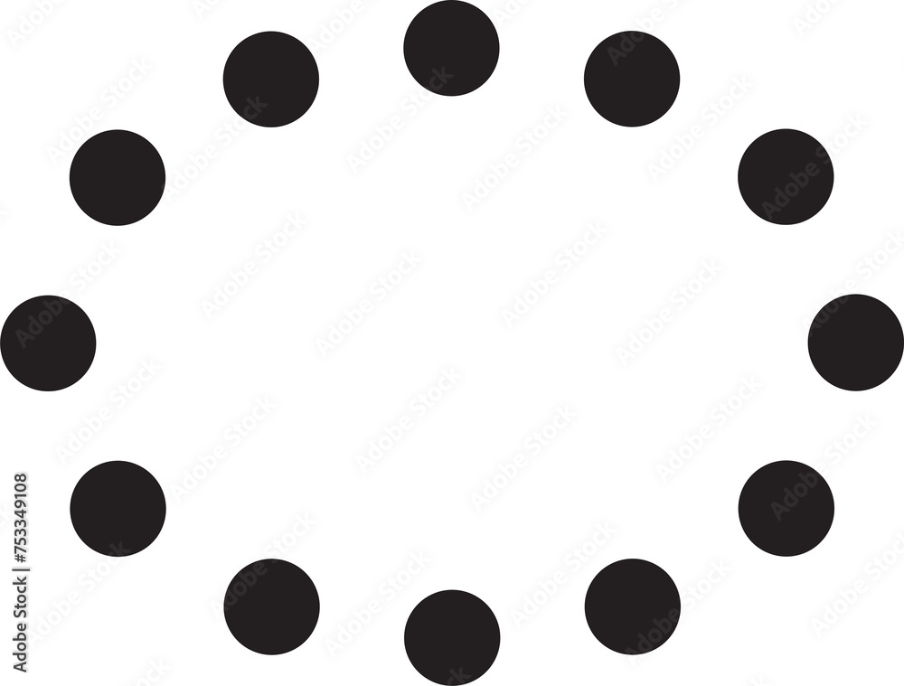 Oval frame dots black. Design element Oval frame dots black. Design element
