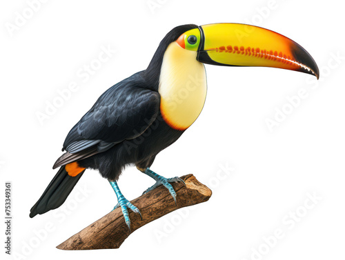 toucan isolated on transparent background, transparency image, removed background photo