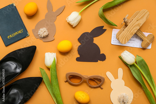 Trip items with Easter deco...