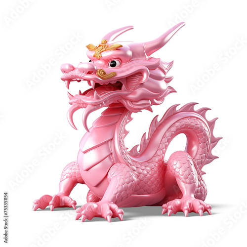 chinese dragon on white background © Quality Photos