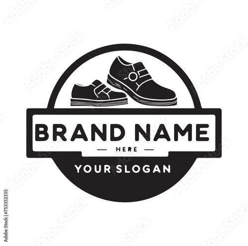 minimal shoe logo vector illustration