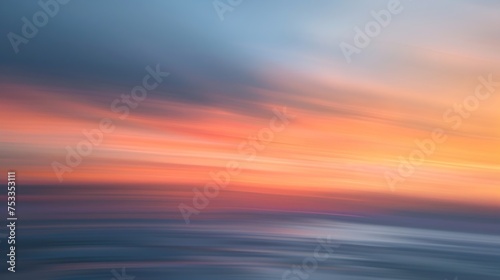 Generative AI : Long Exposure of soft and colorful sunset © The Little Hut