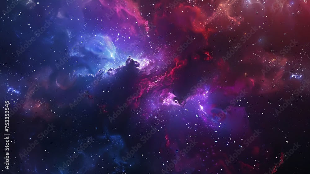 Fototapeta premium Generative AI : Abstract fractal background with copy space, suggestive of a fiery storm