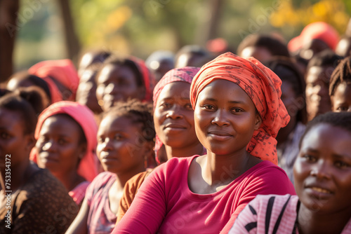 celebrate culture and heritage: photo of group of african women in a village community