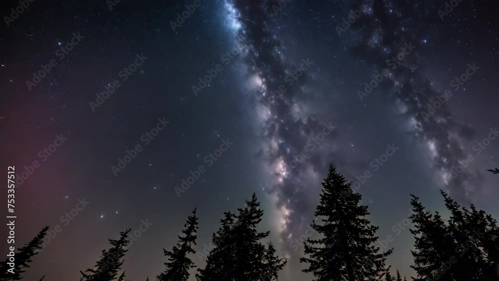 Starry Night Sky with Moving Clouds Starry Night Sky with Moving Clouds