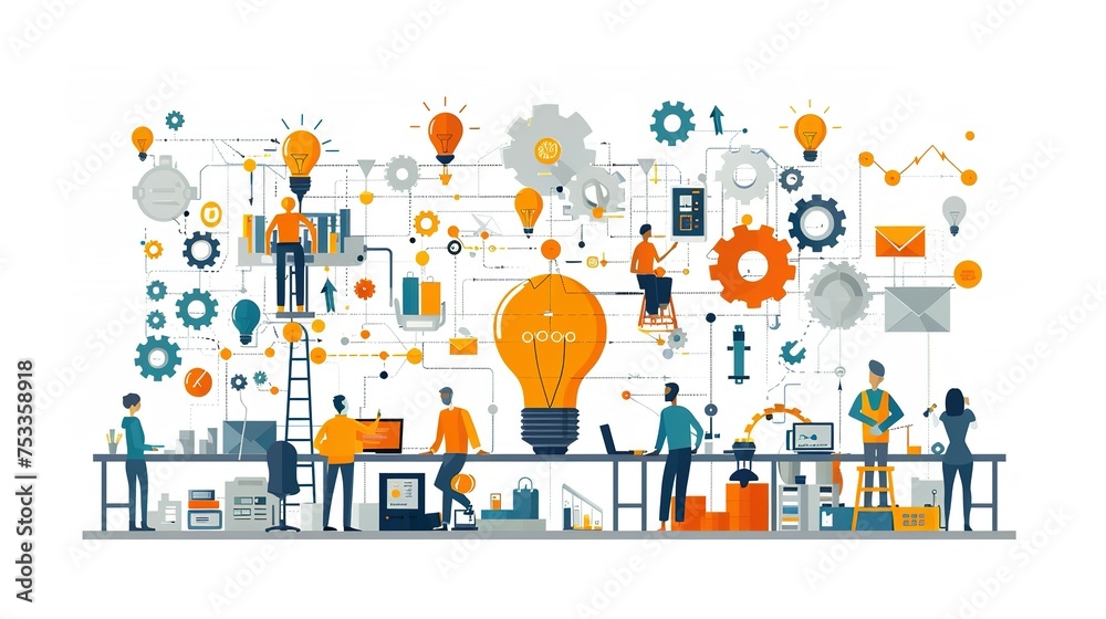 Concept of a startup business, adoption of technology to scale existing business and organizational operations