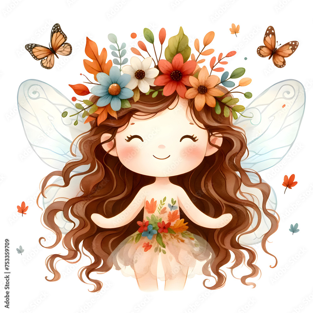 Fairy with flowers