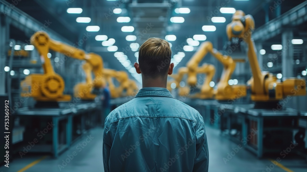 automated robot arm assembly inside a modern manufacturing automated robot arm assembly inside a modern manufacturing