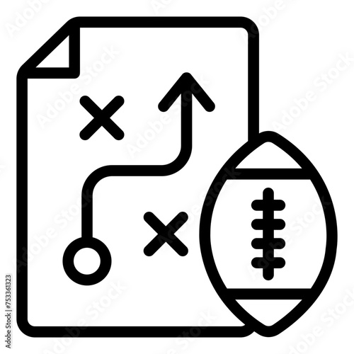 Strategy or tactic for american football icon