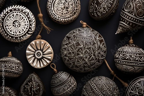 Infuse your design with a touch of cultural elegance using an ethnic handmade ornament background, featuring, Generative AI