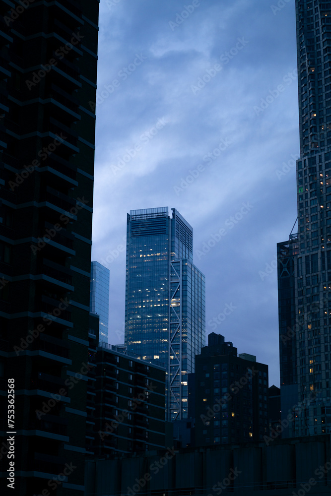 Obraz premium New York City Architecture, streets and people at night