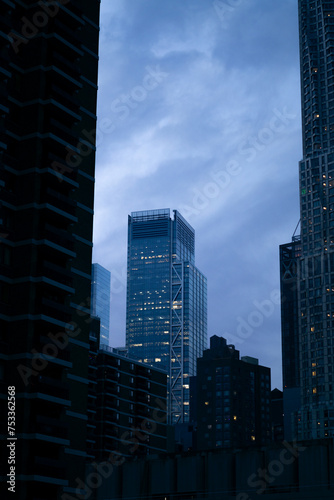 New York City Architecture, streets and people at night