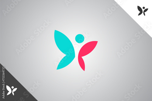 Beauty logo. Personal care and cosmetics brand identity design template. Perfect logo fit for business related to cosmetics and personal care industry. Isolated background. Vector eps 10. photo