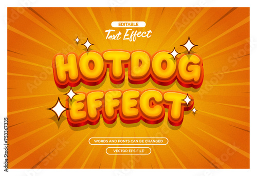 Hot dog editable text effect