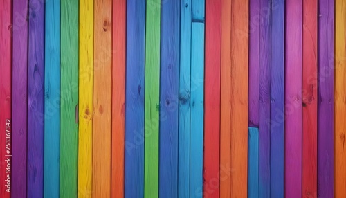 A of a wooden wall with many colors colorfully background