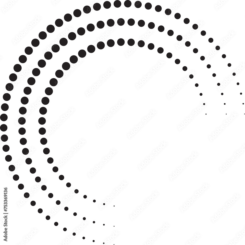 Halftone circular dotted spiral. Design element Halftone circular dotted spiral. Design element