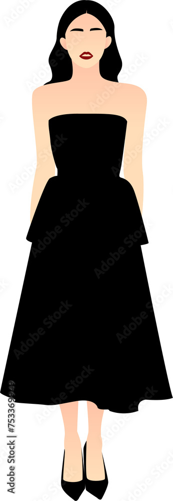 women's with black dress women's with black dress