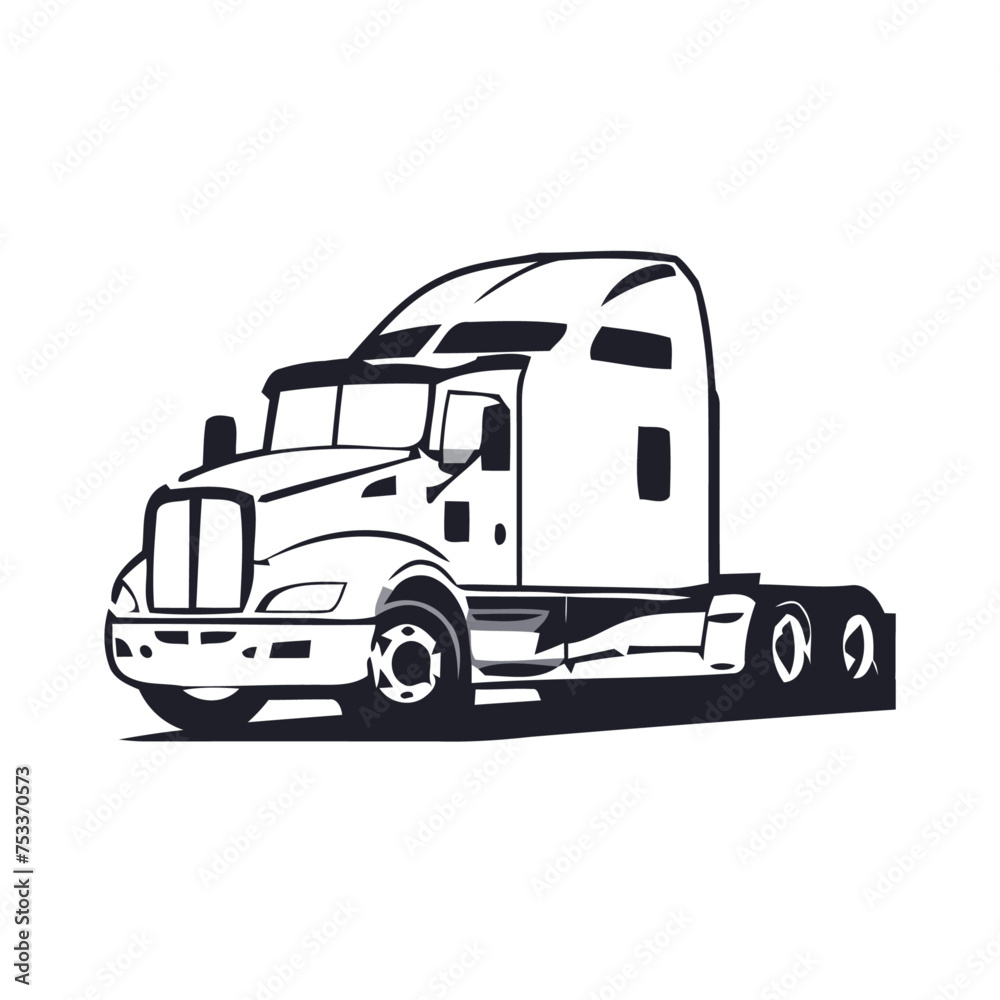 Truck silhouette vector
