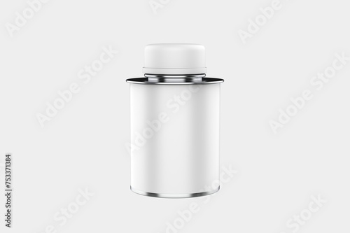 Matte Tin Can Mockup Isolated On White Background. 3d illustration