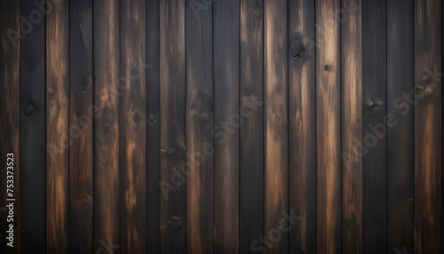 A close up of a wooden wall with a dark background