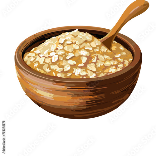 Oat Plants rolled oats 3d realistic icon set