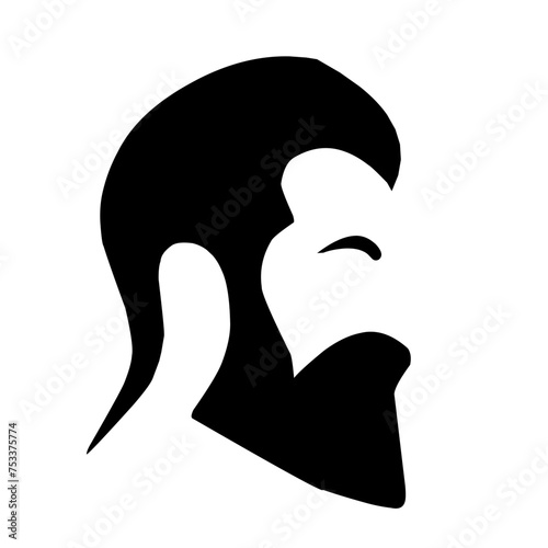 set beard and hairstyle vector illustration