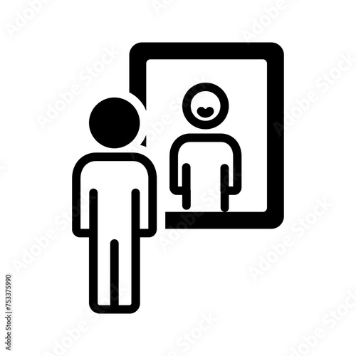 Vector solid black icon for Similar