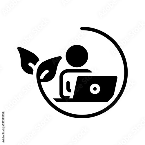 Vector solid black icon for User friendly photo
