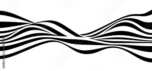 Wavy vector abstract, business wave curve lines, graphic element isolated on white background vector illustration	