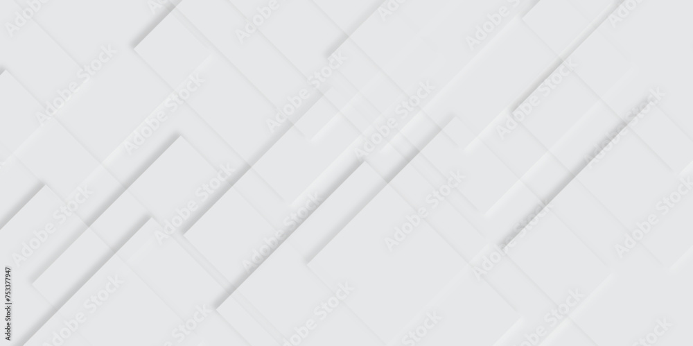 Abstract gray geometric modern rectangle background Neomorphs design. rectangle shape overlap design abstract Minimal style white neomorphism website banner, Vector business presentation background. - obrazy, fototapety, plakaty 