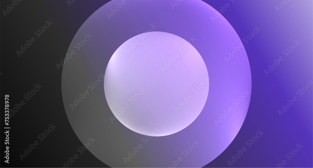 Neon glass circle copyspace for your text or product presentation geometric background. Vector illustration For Wallpaper, Banner, Background, Card, Book Illustration, landing page