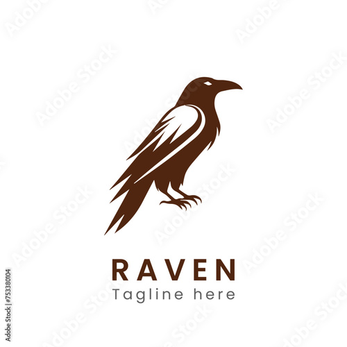 raven logo design template