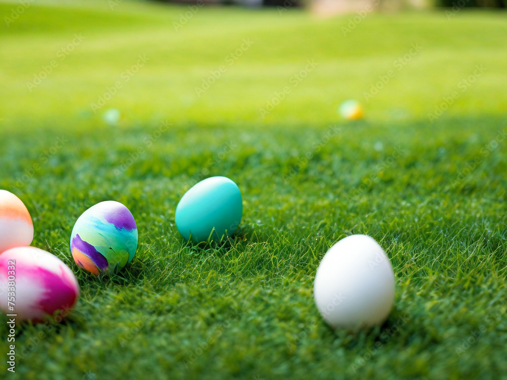 Naklejka premium Eater Egges Background