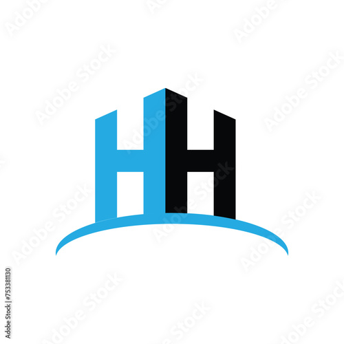 Letter HH in the world Design Logo Vector