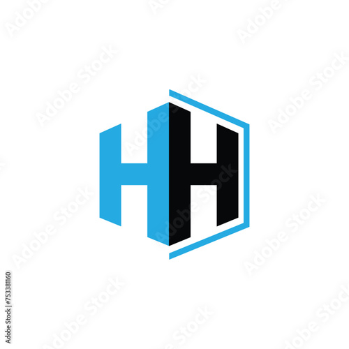 Letter HH Design Logo Vector