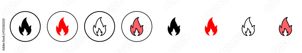 Fire icon vector illustration. fire sign and symbol Fire icon vector illustration. fire sign and symbol