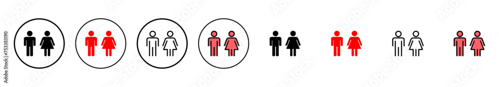 Man and woman icon vector illustration. male and female sign and symbol. Girls and boys Man and woman icon vector illustration. male and female sign and symbol. Girls and boys