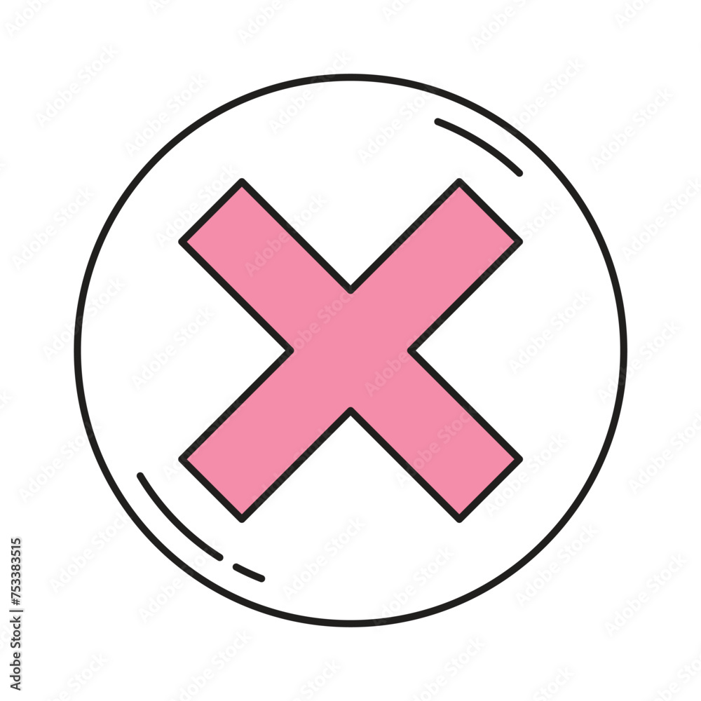 Close or delete button icon. remove, cancel, exit symbol vector illustration Close or delete button icon. remove, cancel, exit symbol vector illustration