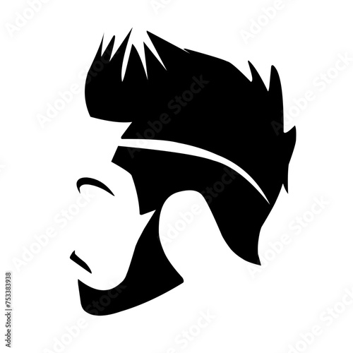 the man hair style vector, perfect for logo, avatar,icon, illustration and or print on tshirt photo
