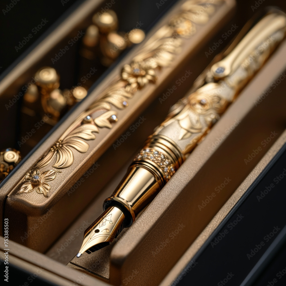Naklejka premium Gold Insulin Pens: Luxurious Gift Vouchers
