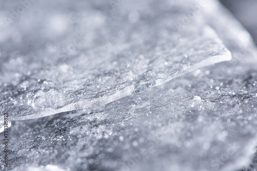 close up of fragmented ice crystals.Winter background. 