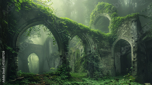 Ruins entwined with ivy